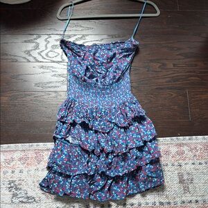 Patrons of Peace Blue Floral Skirt